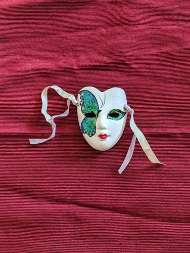 Ceramic Masquerade Masks Wall Hanging Decor Art-2 each - 第 12/16 張圖片