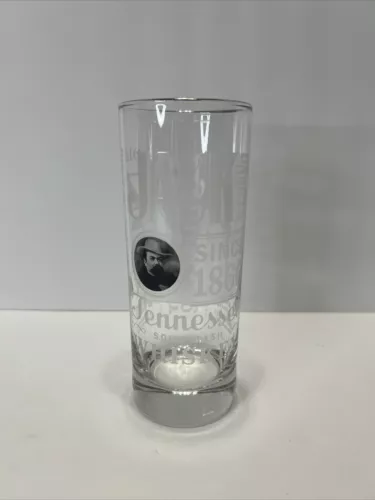Jack Daniels Old No.7 Drinking Glass Sour Mash Tennessee Whiskey Etched 6.25”