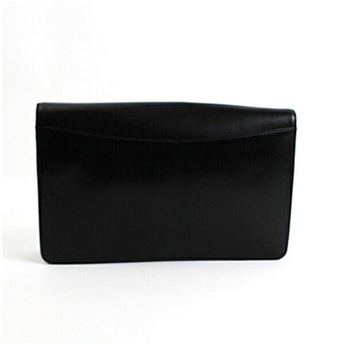 Authentic Dunhill clutch bag with dial lock, leather, black, gold hardware, - Picture 2 of 9