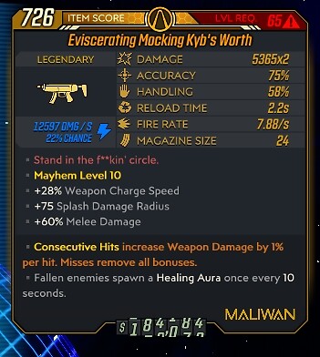 Borderlands 3 🔥Buy 1, Get 1 Free🔥 Any Level 72 SMGs - Any Anointment DLC4 - Picture 91 of 225