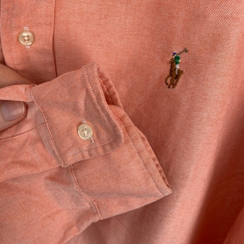 Ralph Lauren Pink Classic Fit Cotton Embroidered Collared Shirt Size Men's XL - Picture 6 of 13