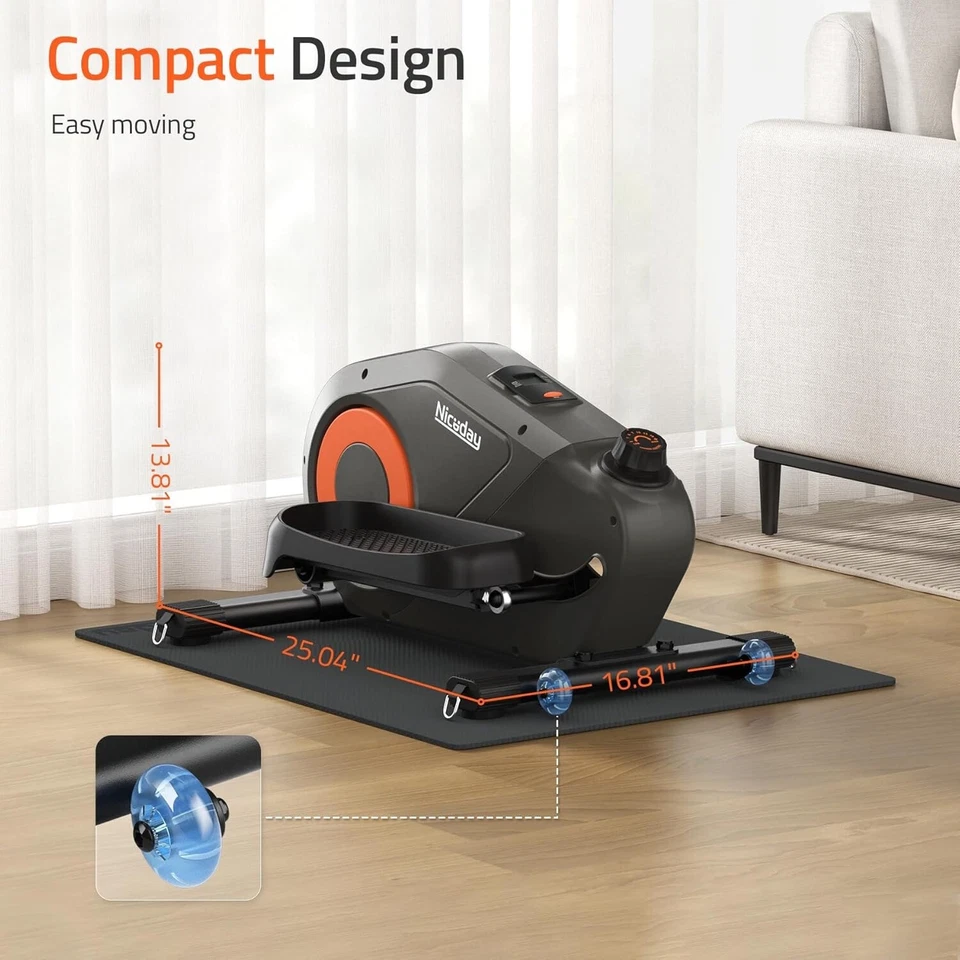 Niceday Under Desk Mini Elliptical Cross Trainer Portable New! Stand or sitting - Image 2 of 4