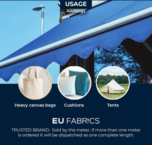 14OZ Waterproof COTTON CANVAS FABRIC 182CM 10 COLS Outdoor Heavy Plain Material - Picture 13 of 70