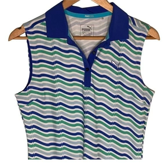 Camiseta sin mangas Puma Top para mujer Polo Tenis Golf Ropa deportiva Preppy Azul Talla S Foto 2 de 4