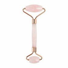 100 Natural Rose Quartz Jade Facial Roller Massage BeautyTool Anti-Aging Therapy