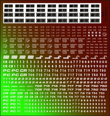 Penn Central Conrail F41 Flatcar Decals PC CR