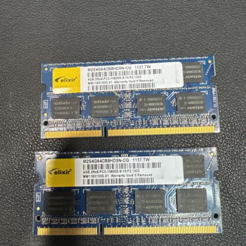 Elixir (8 GB, 4GB X 2 PC3-10600S. MM1183130G.x1. M2S4G64CB8HD5N-CG