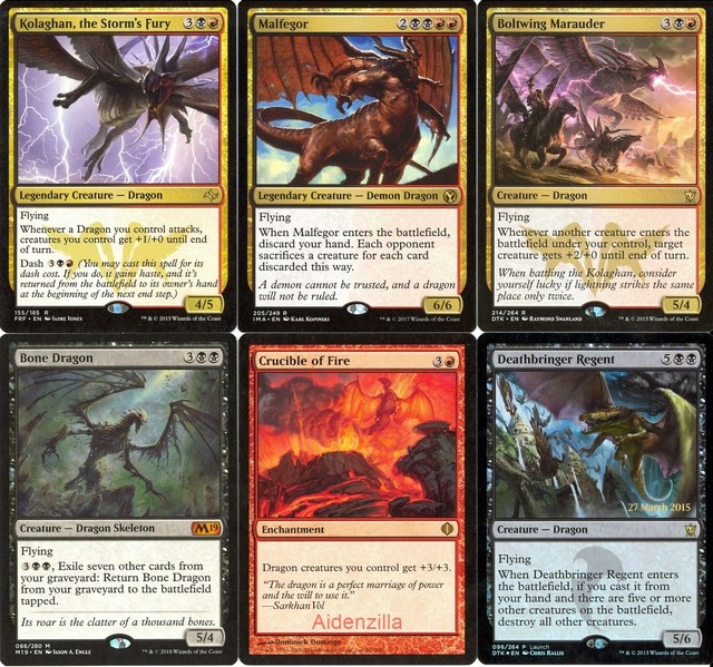 MTG Dragon Deck Malfegor Kolaghan Red Black Magic Gathering eBay