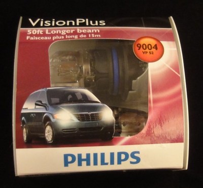 Philips 9004 VP S2 50 ft Longer Beam VisionPlus Halogen Upgrade 