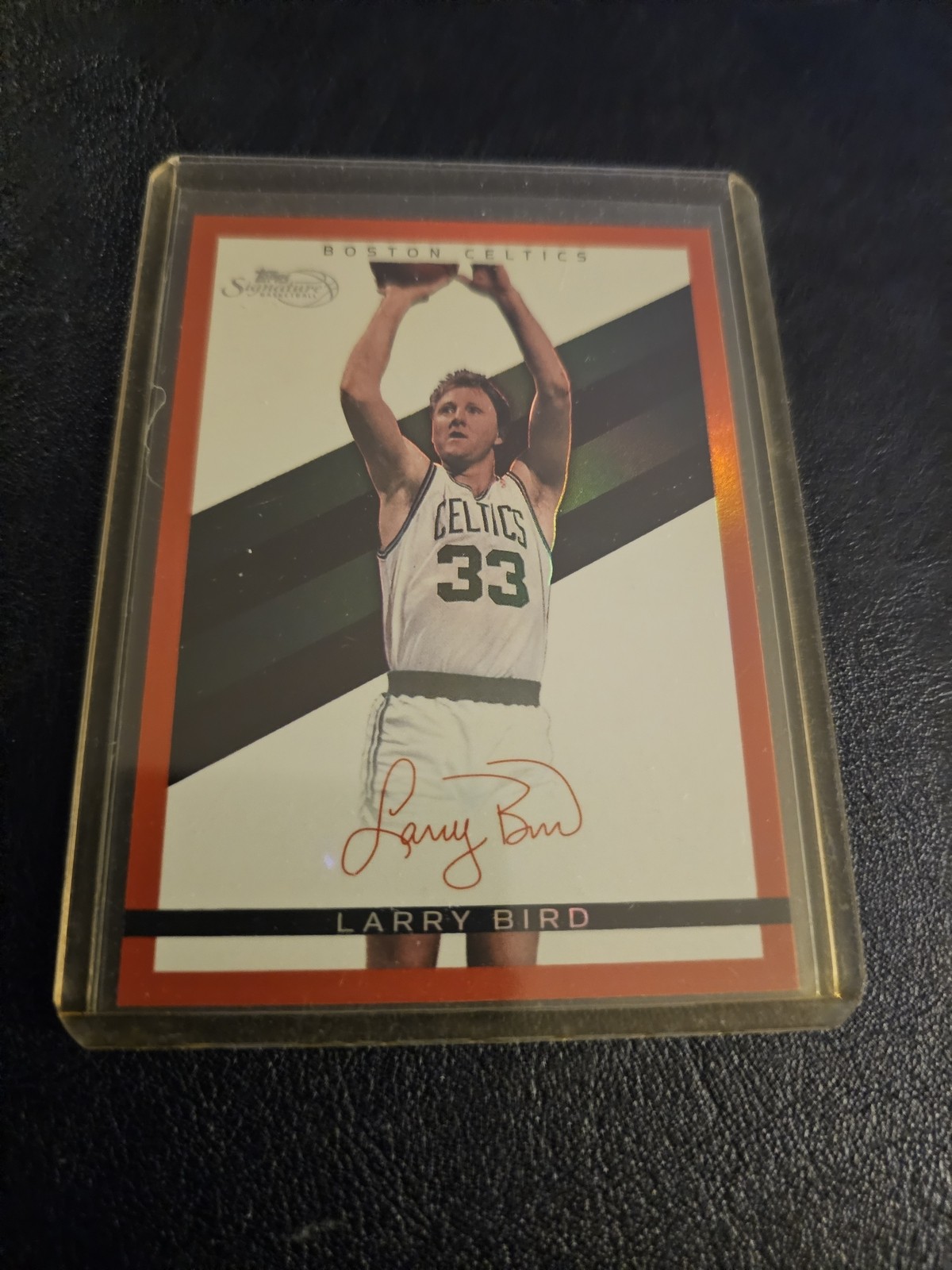2008-09 Topps Signature Larry Bird #TS-LB Facsimile Red 105/869