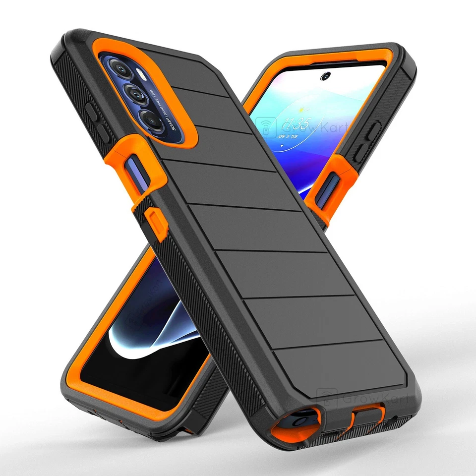 Rugged ShockProof Armor Hybrid Phone Case Cover Belt Clip Stand Screen Protector - Image 4 of 4