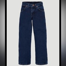 Boys Wrangler dark blue bootcut size 8 regular pull on jeans