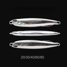 5Pcs Metal Jig Electroplated Stell Alloy Fishing Bait Mackerel Bass 20g 30g 40g