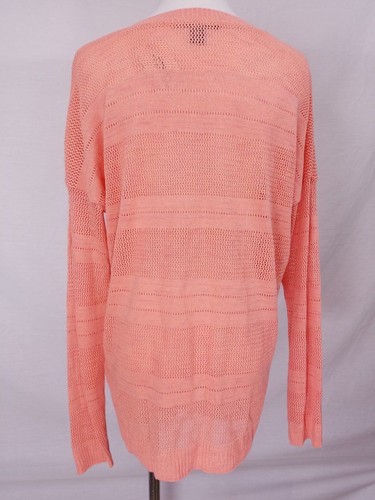 Cárdigan Forever 21 mediano abierto tejido superior coral L/S cuello redondo nuevo con etiquetas a1P - Imagen 5 de 8