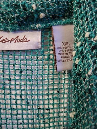 La Moda Cover-Up Damen Größe XXL offen gehäkelt Strickjacke - Bild 2 von 4