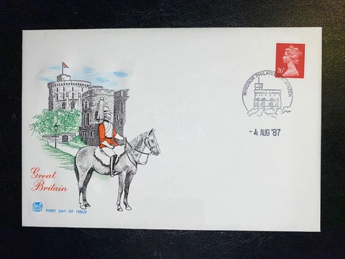 1987 26p REDRAWN NUMERAL EX BOOKLET PANE STUART FDC & WINDSOR P.C. SHS CV £25