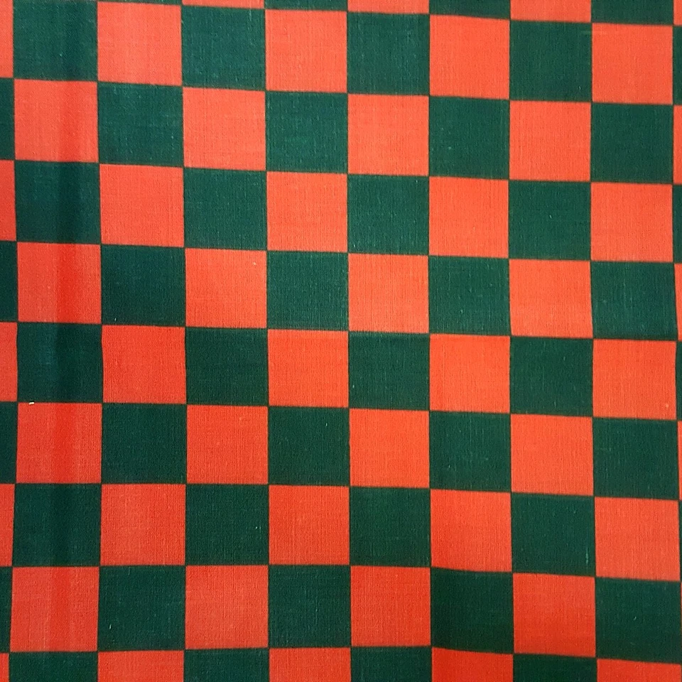 Black and Red 1" Checkered Fabric Poly cotton 58" Racing square Checkerboard BTY - Image 2 of 4
