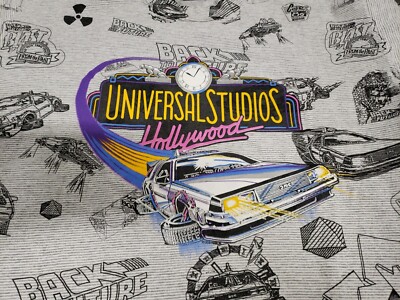 Vintage Back To The Future T Shirt Universal Studios Large AOP | eBay