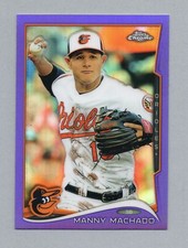 2014 Topps Chrome Manny Machado Purple Refractor Card #168