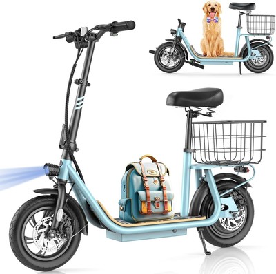 Caroma Z1 Electric Scooter with Seat for Adults 819W Foldable Commuter E Scooter