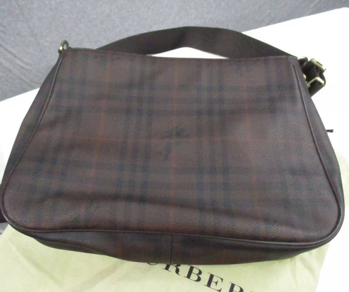 Burberry Haymarket Check Shoulder Bag - Brown Shoulder Bags