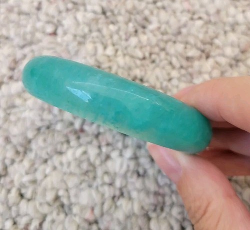 Natural Amazonite Green Gemstone Bangle Inner Diameter 56mm Crystal - Picture 9 of 12