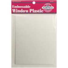 Judikins Embossable Window Plastic Acetate 20 Sheets 4.25"X5.5" AP405