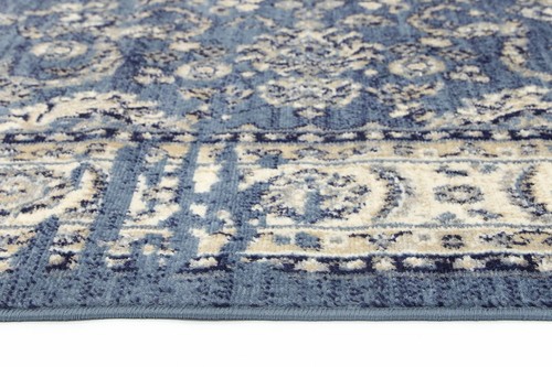 MOREAU BLUE DISTRESSED ORIENTAL ALLOVER TRANSITIONAL RUG RUNNER 80x300cm **NEW** - Picture 3 of 4