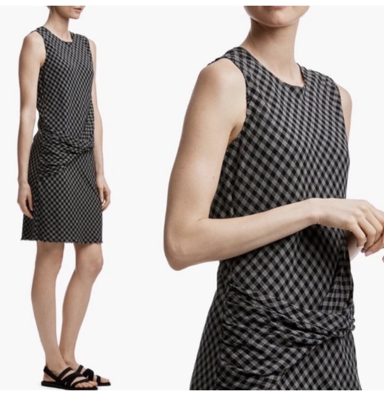 STANDARD JAMES PERSE Twist Front Shift Dress Gem