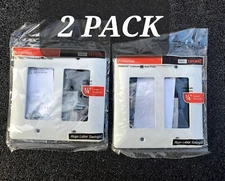 2 PACK TAYMAC MASQUE 2-Gang Decorator Wall Plate (White) 5500W