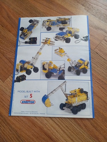 Meccano Erector Set #4 Construction Set 1993 INSTRUCTION MANUAL ONLY 030404 - Picture 6 of 6