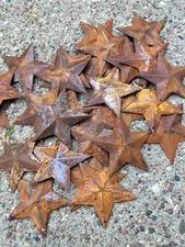 (Set of 20) Rusty Barn Stars Star 2.25 in 2 1/4 Primitive Country Rust *