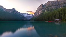 Landscape lake sky water mountains Custom Gaming Mat Desk