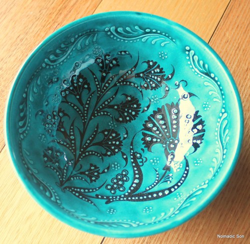 Turkish ceramic bowls - 16cm, handmade, hand painted Decorative Jade Green - Picture 16 of 29