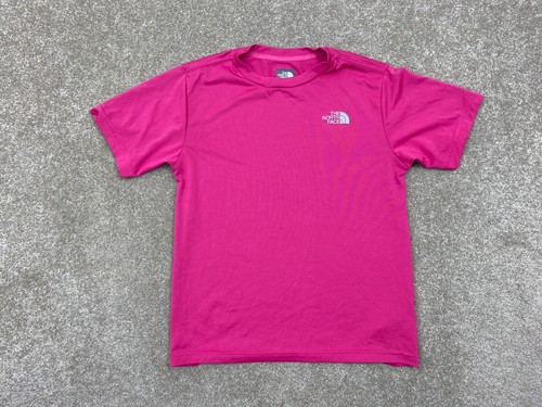 The North Face T Shirt Boys Size Medium 11-12 yrs Pink Pit-pit 15"