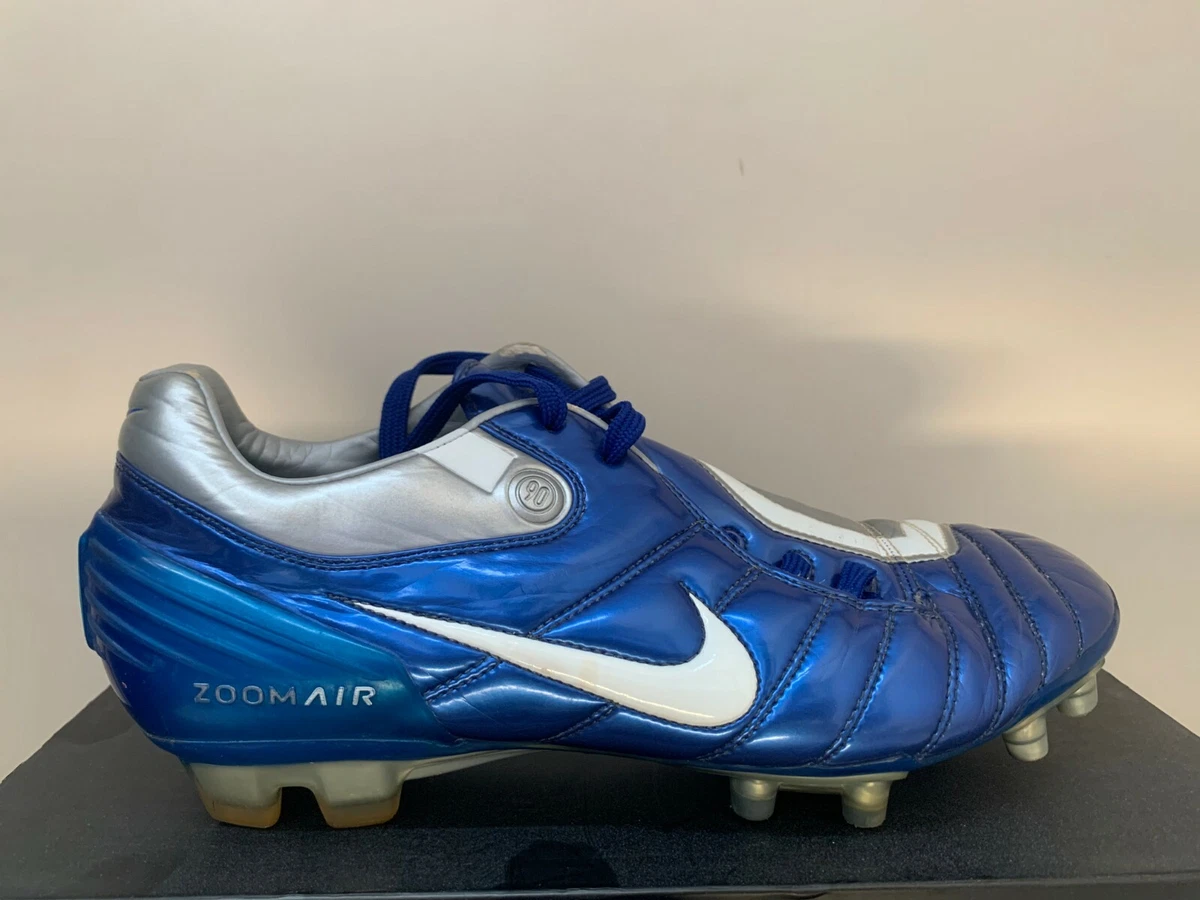 NIKE ZOOM 90 AZT Blue/White SOCCER FOOTBALL BOOTS CLEATS 8 42 | eBay