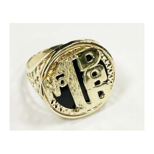 9ct Half Sovereign Ring Mount Set with Black Onyx & 9ct Gold No. 1 Dad ...