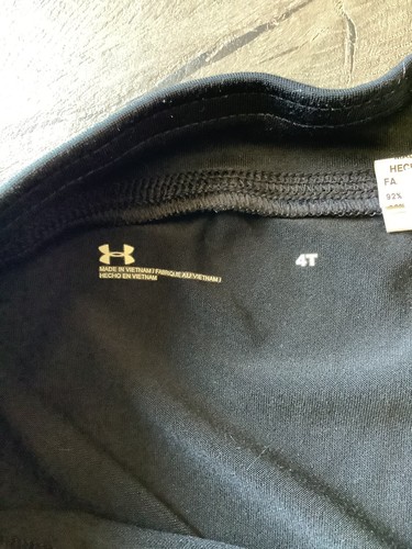 Under Armour Youth Girls Black Athletic Wide Leg Leggings Size 4T Toddler GUC - Picture 5 of 16
