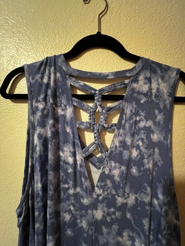 NWT LIVI Lane Bryant Blue SZ 18/20 SHORT SLEEVE ACTIVE WEAR MAXI DRESS MSRP $89 - Picture 9 of 14