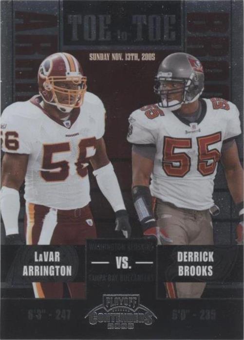 2005 Playoff Contenders Derrick Brooks LaVar Arrington #TT-28 - 1 of 2
