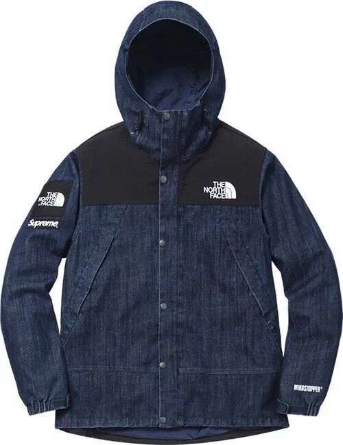 Supreme x The North Face Denim Dot Shot Jacket Indigo SS15 Supreme x The North Face Denim Dot Shot Jacket Indigo SS15