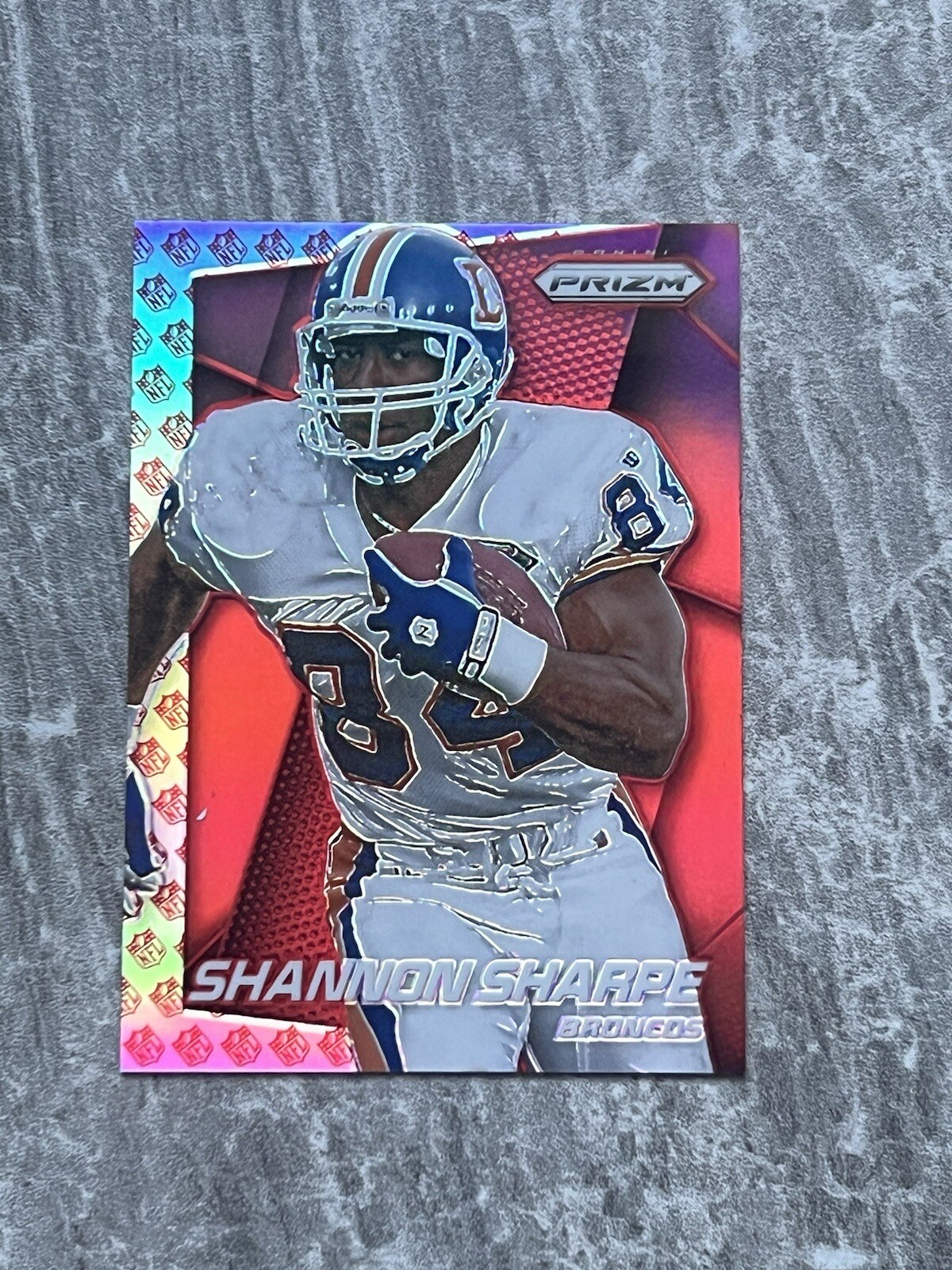 2014 Panini Prizm Prizms NFL Shield #82 Shannon Sharpe Red Refractor SP 32/75!