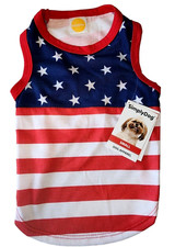 Simply Dog Red, White,  Blue, Stars  Stripes Puppy/Dog T Shirt, Small