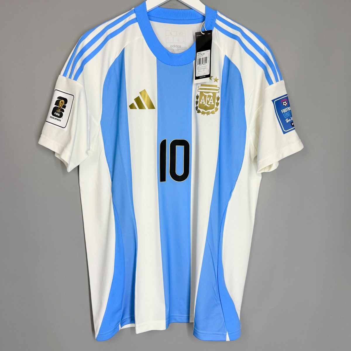 NWT ARGENTINA NATIONAL 2024 2025 HOME FOOTBALL SHIRT #10 MESSI
