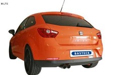BASTUCK Endschalldämpfer Seat Ibiza 6J ab Bj. 2008 2x70mm scharfkantig schräg