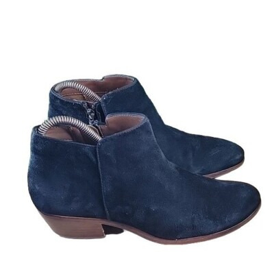 Womens Sam Edelman Petty Suede Ankle Booties Black Size 7M | eBay