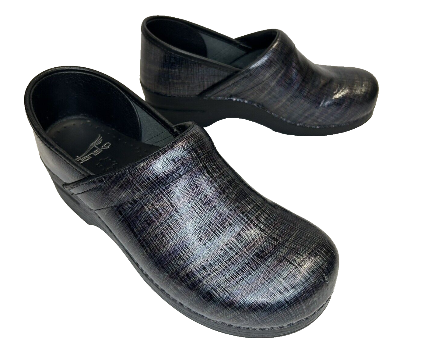Dansko Womens 9.5 Patent Leather Clogs Italy Professional Nursing Work Shoes-image