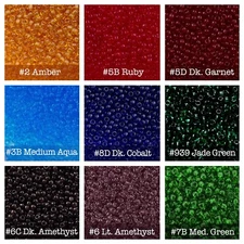 TOHO 11/0 Round Japanese Glass Seed Beads, 10g - Transparent & Lined
