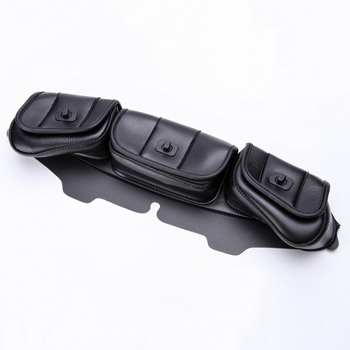 3 Pocket Windshield Bag Fairing Pouch For Harley Davidson Touring - Foto 10