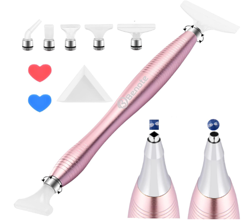 Diamond Painting Pen with Metal Tips – Rose Gold Ergonomic Drill Pen Tool Kit